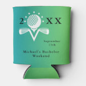 パーソナライズされたクーラーボックス バチェラーゴルフ週末 缶クーラー (正面)