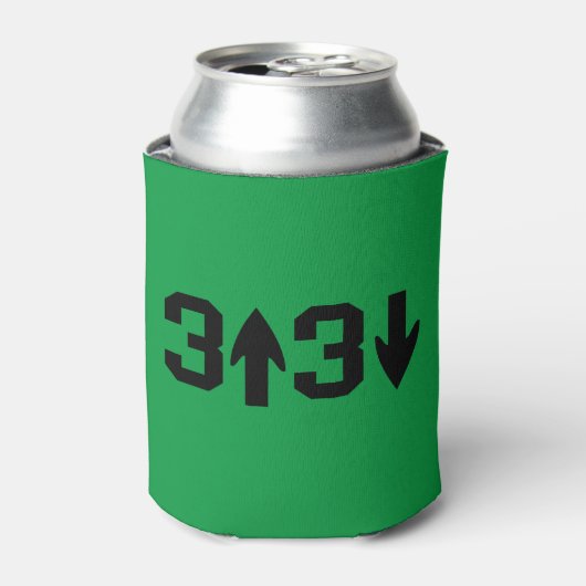 パーソナライズされたクーラーボックス- 3アップ3ダウン野球 缶クーラー (缶正面)