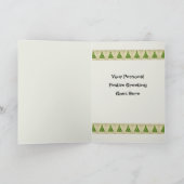 パーソナライズされたクールなレトロサンタ折り紙グリーティングカード カード (内部)