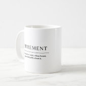 パーソナライズされたクールカスタム退職 コーヒーマグカップ (正面左)