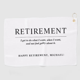 パーソナライズされたクールカスタム退職 ゴルフタオル