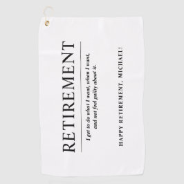 パーソナライズされたクールカスタム退職 ゴルフタオル