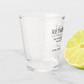 パーソナライズされたクールカスタム退職 ショットグラス (左)