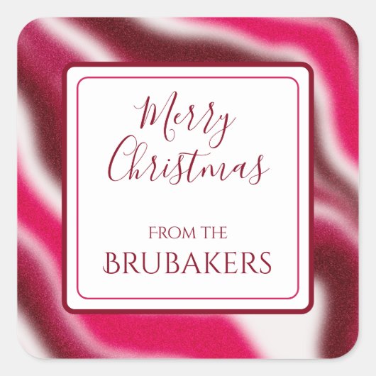 パーソナライズされたクールキャンディモダンー スクエアシール (正面)