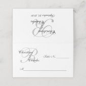 パーソナライズされたグエレガントレイのモノグラム結婚名 プレイスカード (外部開封)