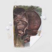 パーソナライズされたグカスタムリズリー・ベア・ギフト ゴルフタオル (インサイチュ)