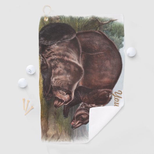 パーソナライズされたグカスタムリズリー・ベア・ギフト ゴルフタオル (インサイチュ)