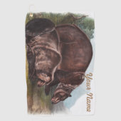 パーソナライズされたグカスタムリズリー・ベア・ギフト ゴルフタオル (正面)