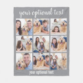 パーソナライズされたグモダンレイ9フォトコラージュ フリースブランケット (正面)