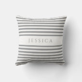 パーソナライズされたグモダンレストライプイ クッション (裏面)