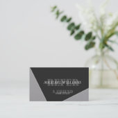 パーソナライズされたグモダン芸術的レイ黒一文字 紹介カード (スタンド正面)