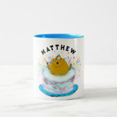 パーソナライズされたグラウンドホッグの日2トーンのコーヒーマグ ツートーンマグカップ (中央)