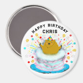 パーソナライズされたグラウンドホッグ日誕生日ギフトマグネット マグネット (正面/裏面)