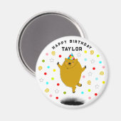パーソナライズされたグラウンドホッグ日誕生日ギフトマグネット マグネット (正面/裏面)