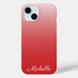 パーソナライズされたグラデーシグラデーションョン赤い大文字と小文字を区別する – Mate iPho iPhone 15ケース