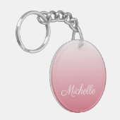 パーソナライズされたグラデーション斜め キーホルダー (正面左)