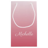 パーソナライズされたグラデーション斜め スモールペーパーバッグ (裏面)