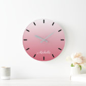 パーソナライズされたグラデーション斜め ラージ壁時計 (ホーム)