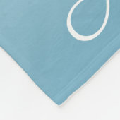 パーソナライズされたグラデーション水色 フリースブランケット (角)