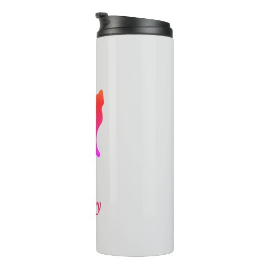 パーソナライズされたグラデーション猫 タンブラー (回転右)