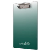 パーソナライズされたグラデーション緑 クリップボード (左)