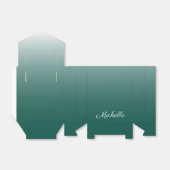 パーソナライズされたグラデーション緑 フェイバーボックス (折り畳みなし)