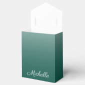 パーソナライズされたグラデーション緑 フェイバーボックス (オープン)