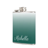 パーソナライズされたグラデーション緑 フラスク (左)