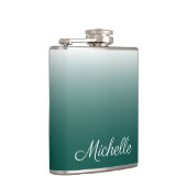 パーソナライズされたグラデーション緑 フラスク (右)