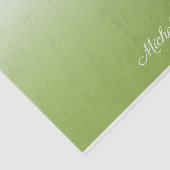 パーソナライズされたグラデーション緑 薄葉紙 (詳細)