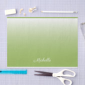 パーソナライズされたグラデーション緑 薄葉紙 (クラフト)