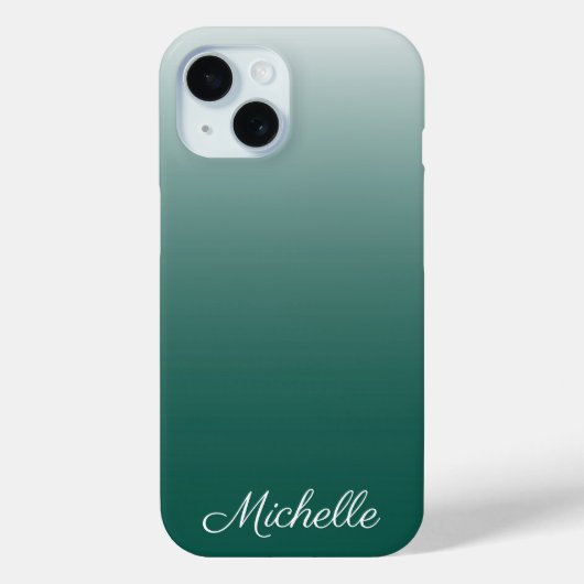 パーソナライズされたグラデーション緑 Case-Mate iPhoneケース (裏面)