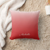 パーソナライズされたグラデーション赤 クッション (ブランケット)