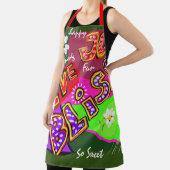 パーソナライズされたグラフィックタイポグラフィオーバープリントエプロン エプロン (インサイチュ)