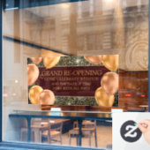 パーソナライズされたグランドオープニングの再オープニング中小規模企業 ウィンドウサイン (カフェ窓)