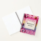 パーソナライズされたグリッタードリップノート ノートブック (内部)