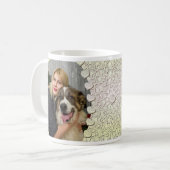 パーソナライズされたグリッターフォトマグラップデザイン コーヒーマグカップ (正面左)