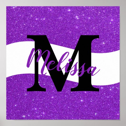 パーソナライズされたグリッターポスター ポスター (正面)