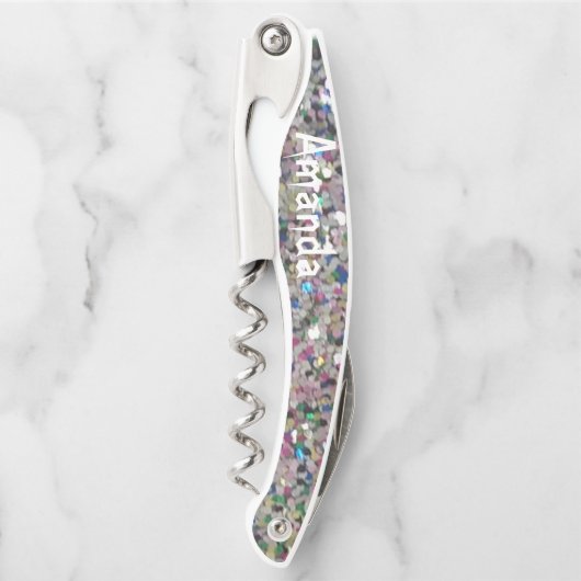 パーソナライズされたグリッター ソムリエナイフ (正面)