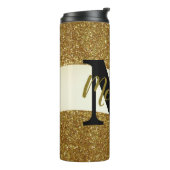 パーソナライズされたグリッター タンブラー (回転左)