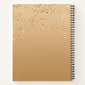 パーソナライズされたグリッター ノートブック (裏面)