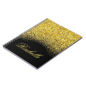 パーソナライズされたグリッター ノートブック (左側)