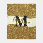 パーソナライズされたグリッター フリースブランケット (正面)