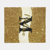 パーソナライズされたグリッター フリースブランケット (正面(横))