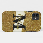 パーソナライズされたグリッター Case-Mate iPhoneケース (裏面(横))