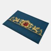 パーソナライズされたグリフィン crest ドアマット (アングル)