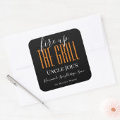 「パーソナライズされたグリルを焼く」フードラベル スクエアシール (封筒)