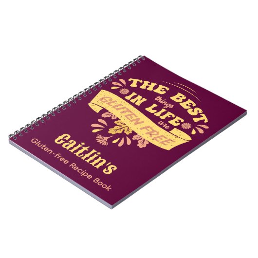 パーソナライズされたグルテンフリー料理 セリアック病 ノートブック (左側)