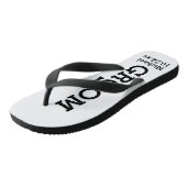 パーソナライズされたグルーム結婚の色 – カスタム ビーチサンダル (アングル)