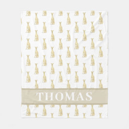 パーソナライズされたグレイハウンド(フォーン) フリースブランケット